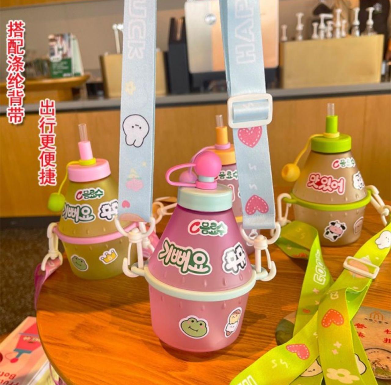 Vaso Termo Fruit Bottle Para Niño 400 Ml Con Popote